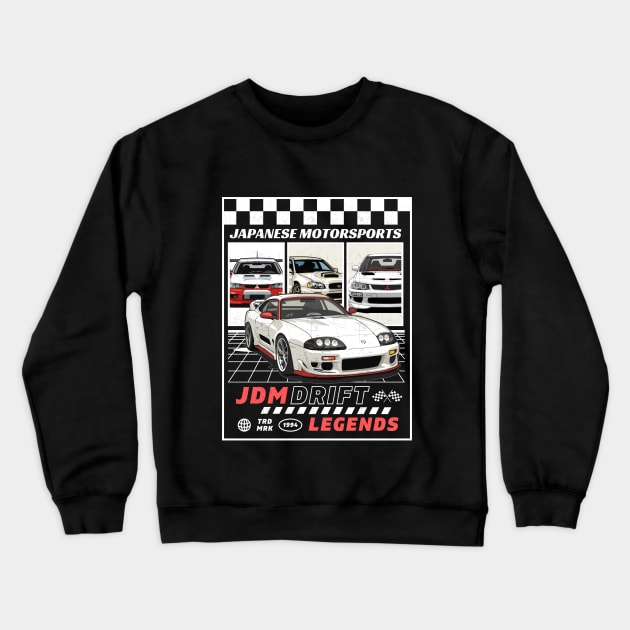 Japanese Retro Racing JDM car Crewneck Sweatshirt by COSYMICTEES